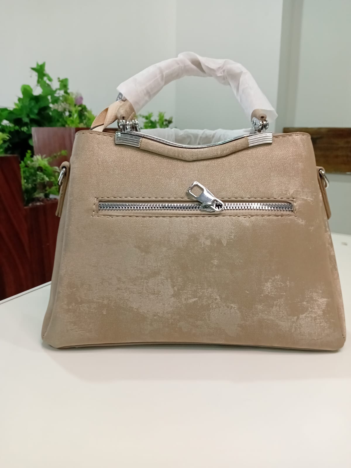 Ban Mei Luxe Satchel Handbag – Refined Ribbed Leather Design