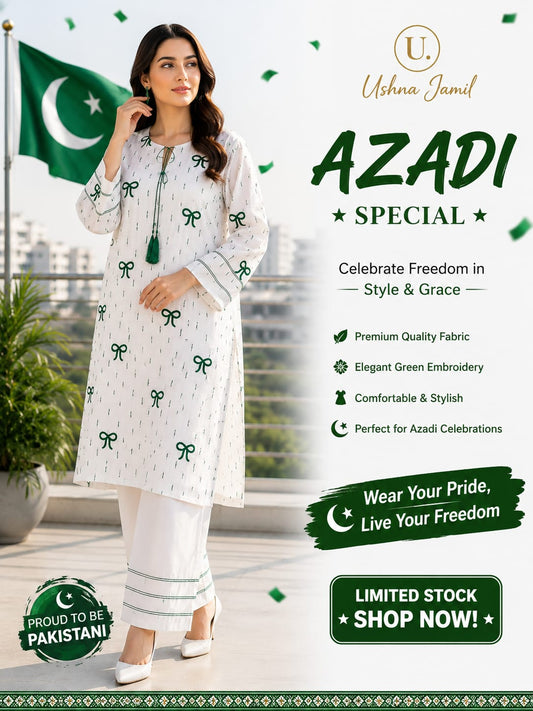 Green Ribbon Cotton Co-Ord Set