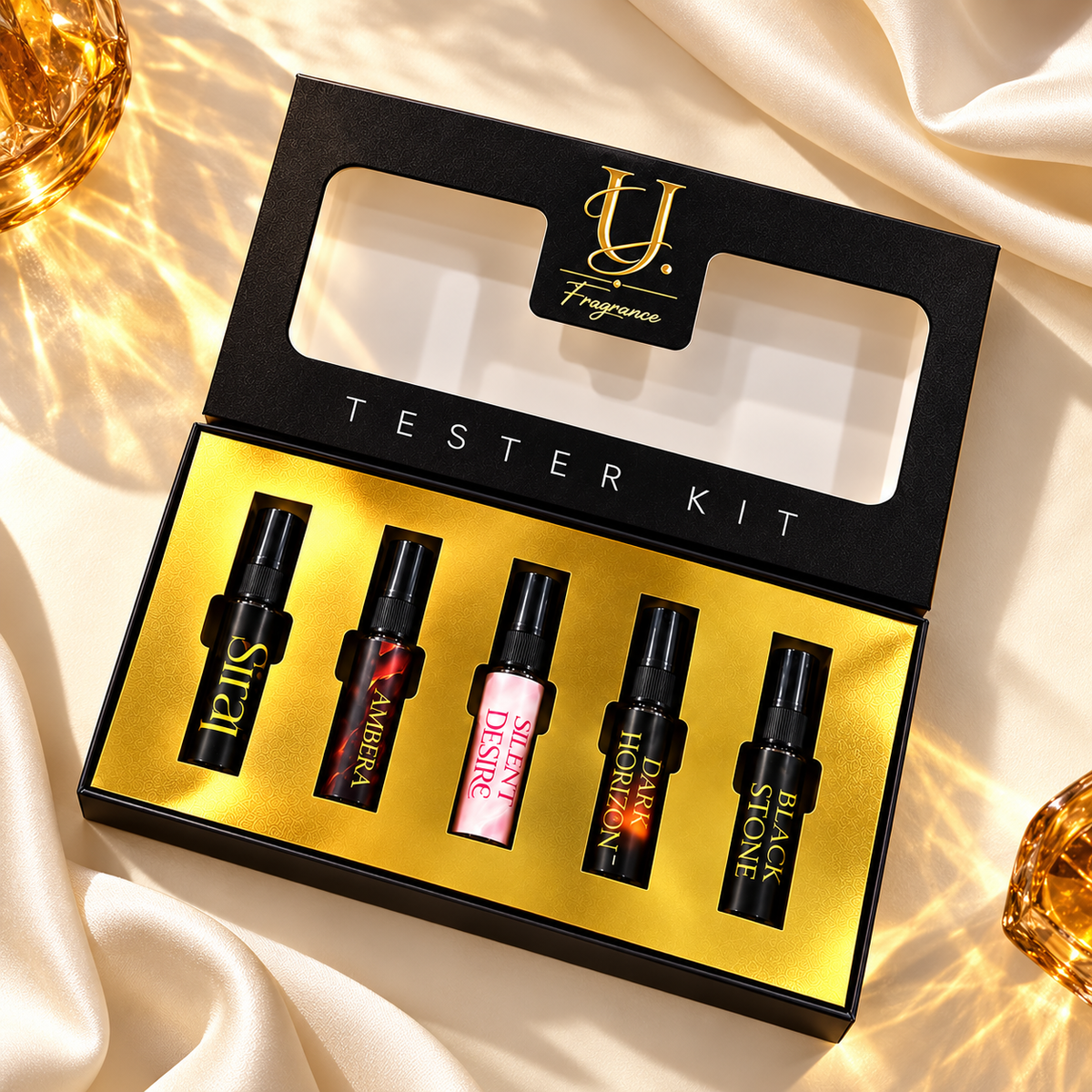 Luxury Perfume Tester Kit – 5 Fragrance Samples | Men, Women & Unisex
