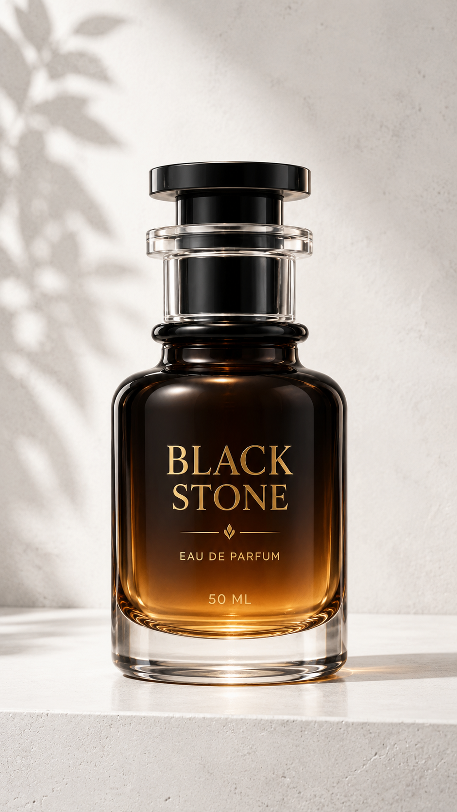 Black Stone Eau de Parfum – Bold Oud Leather Perfume for Men, 50ML