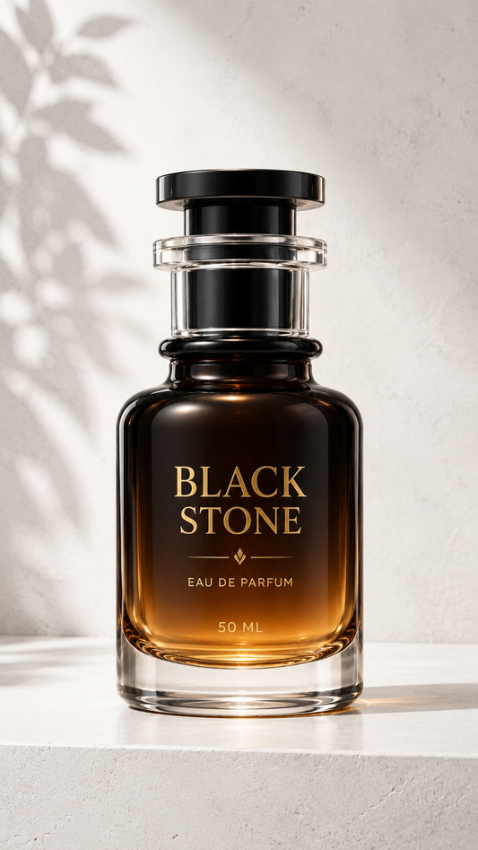 Black Stone Eau de Parfum – Bold Oud Leather Perfume for Men, 50ML