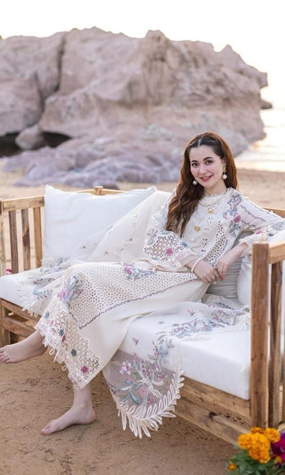 Qalamkar Embroidered Three Piece