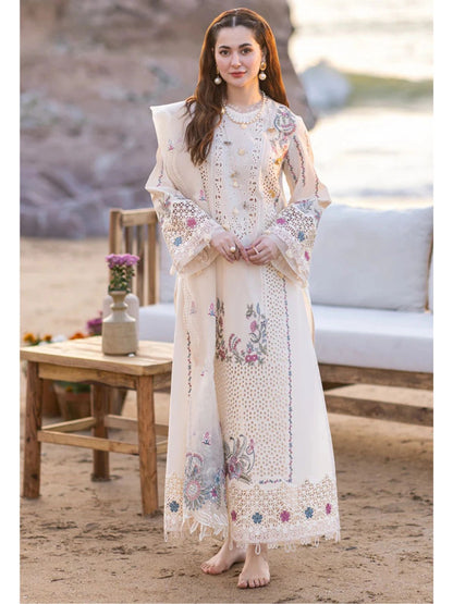 Qalamkar Embroidered Three Piece