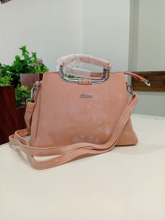 Ban Mei Deluxe Leather Handbag – Statement Hardware Satchel