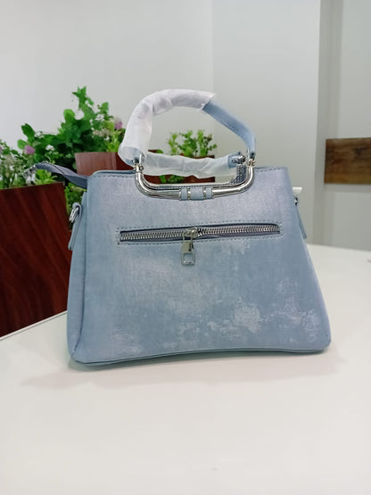Ban Mei Deluxe Leather Handbag – Statement Hardware Satchel