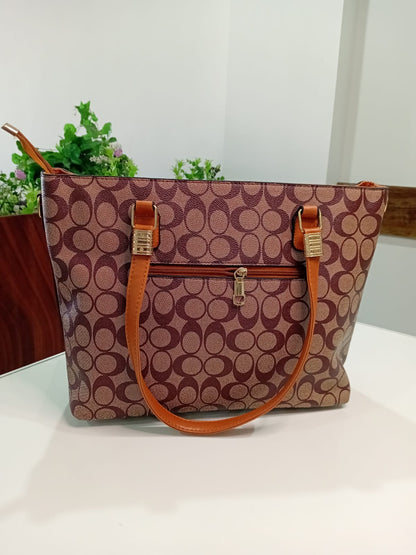 Signature Print Structured Tote