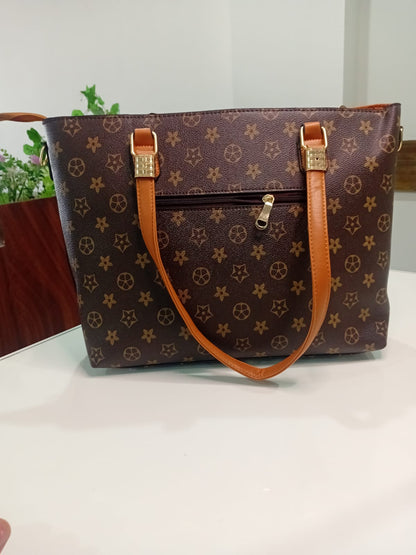 Signature Print Structured Tote