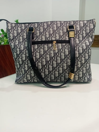 Signature Print Structured Tote