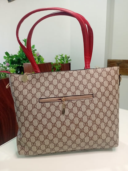 Signature Print Structured Tote