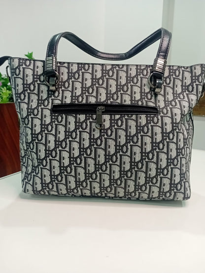 Signature Print Charm Tote