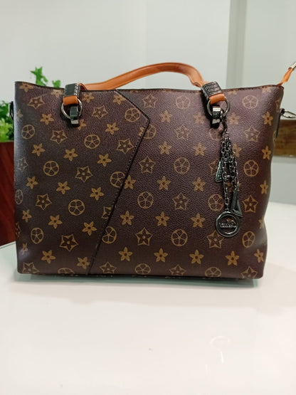 Signature Print Charm Tote