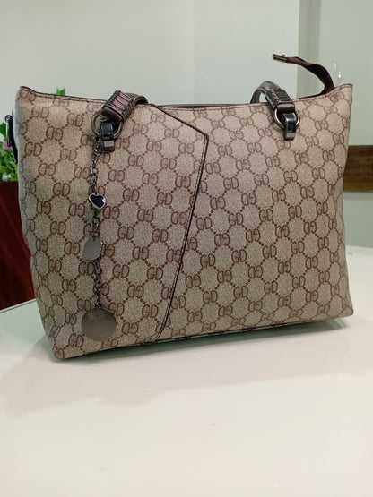 Signature Print Charm Tote
