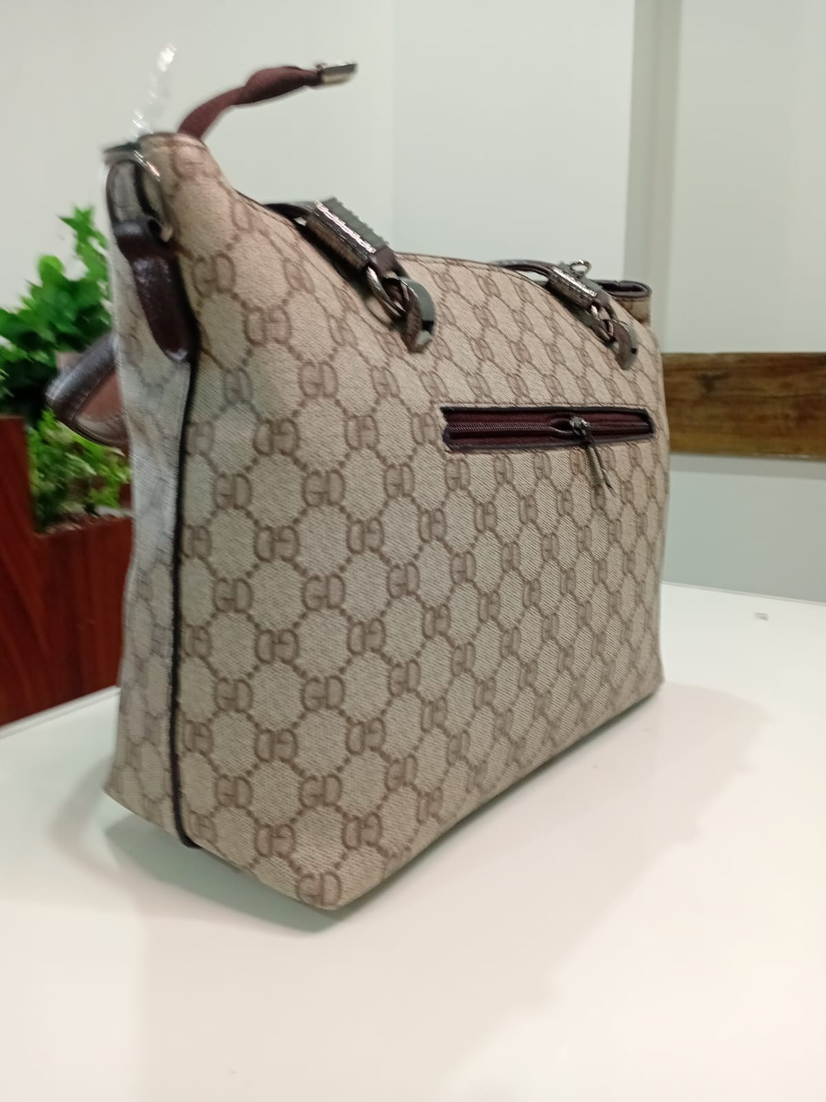 Signature Print Charm Tote