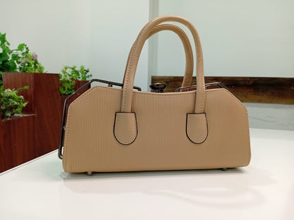 Ban Mei Everyday Top-Handle Handbag – Ribbed Leather Satchel