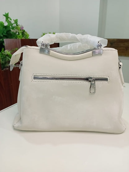 Ban Mei Luxe Satchel Handbag – Refined Ribbed Leather Design