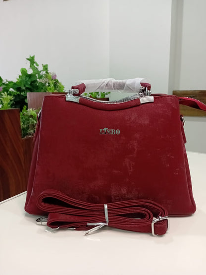 Ban Mei Luxe Satchel Handbag – Refined Ribbed Leather Design