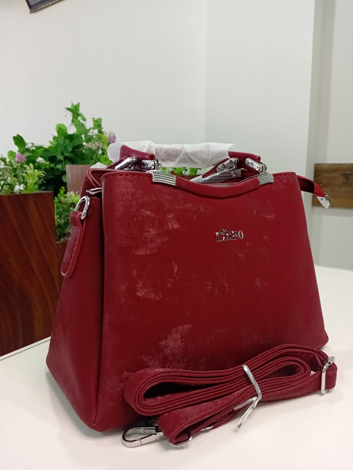 Ban Mei Luxe Satchel Handbag – Refined Ribbed Leather Design