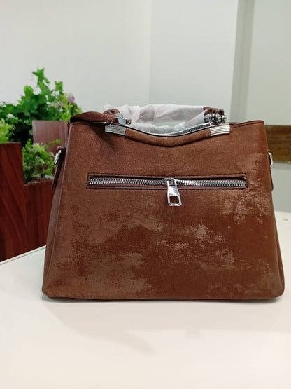 Ban Mei Luxe Satchel Handbag – Refined Ribbed Leather Design