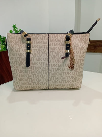 Signature Print Structured Tote