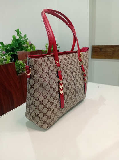 Signature Print Structured Tote