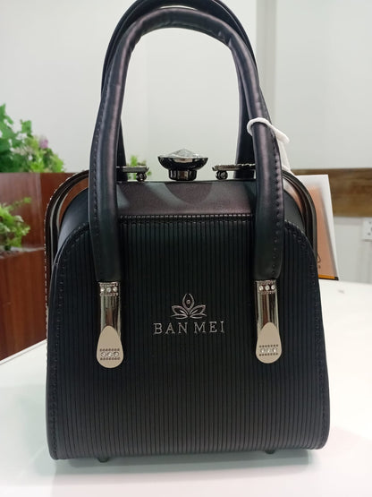 Ban Mei Signature Satchel Handbag – Premium Ribbed Leather